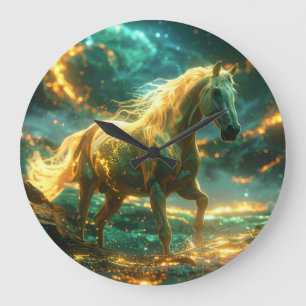FIRE HORSE - CHINESE ZODIAC - LARGE CLOCK