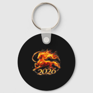 Fire Horse Chinese Zodiac Symbol 2026 Lunar New Ye Key Ring