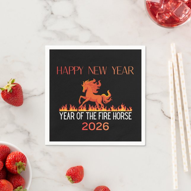 Fire Horse Paper Napkin (Insitu)