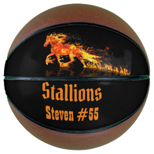 Fire Horse Personalised Basketball