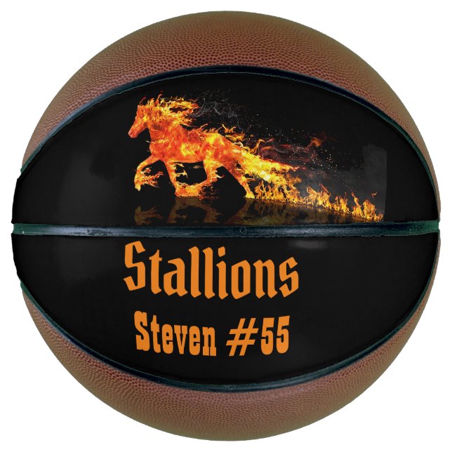Fire Horse Personalised Basketball (Front)