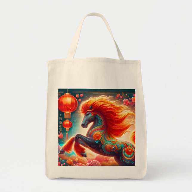 Fire Horse Tote Bag (Front)