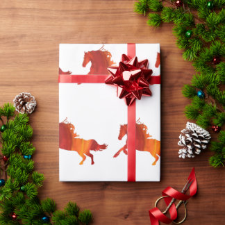 Fire Horse Wrapping Paper