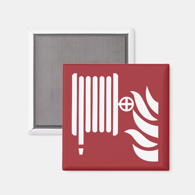 Fire Hose Reel Safety Sign Magnet (Front/Back)