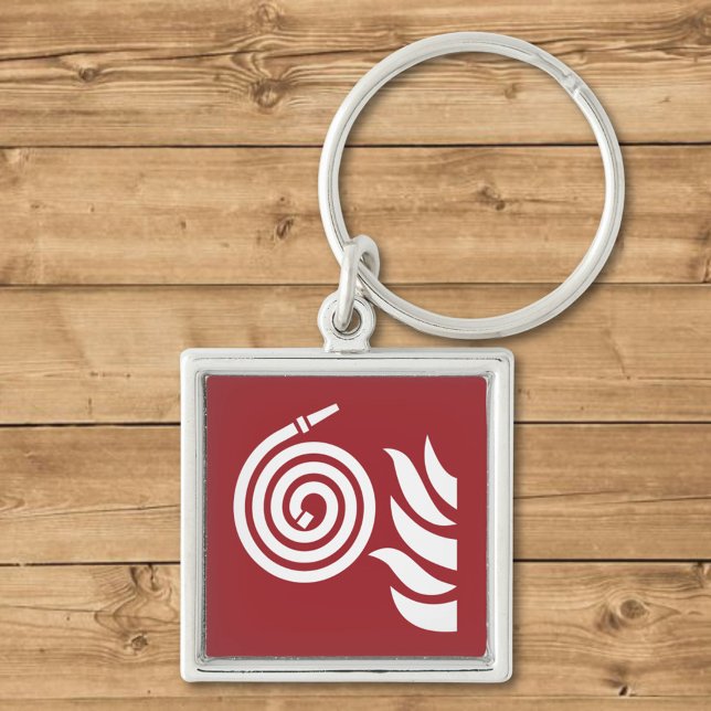 Fire Hose Safety Sign Key Ring (Creator Uploaded)