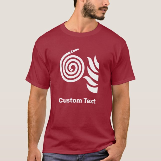 Fire Hose Safety Sign T-Shirt (Front)
