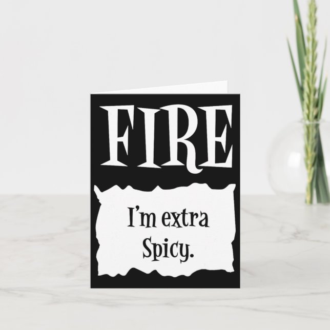 Fire - Hot Packet Halloween Taco Costume  Card (Front)