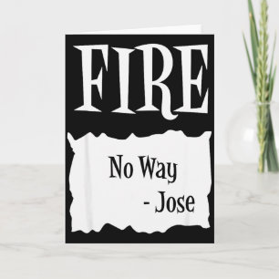 Fire - Hot Packet Halloween Taco Costume  Card