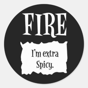 Fire - Hot Packet Halloween Taco Costume Classic Round Sticker
