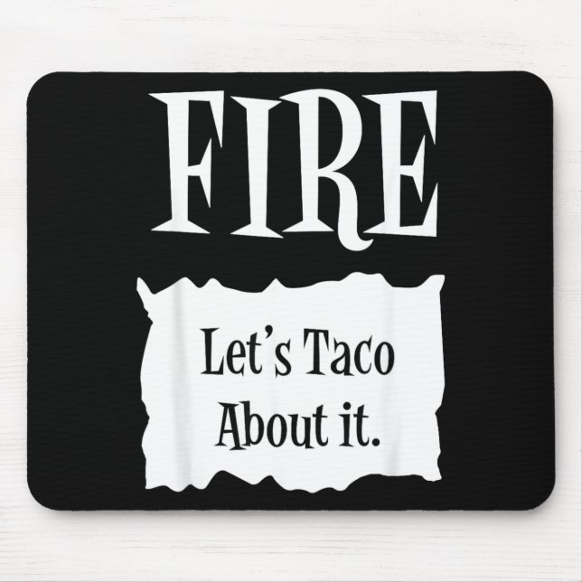 FIRE - Hot Packet Halloween Taco Costume Mouse Mat (Front)
