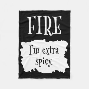 Fire Hot Packet Halloween Taco I'm Extra Spicy Cos Fleece Blanket