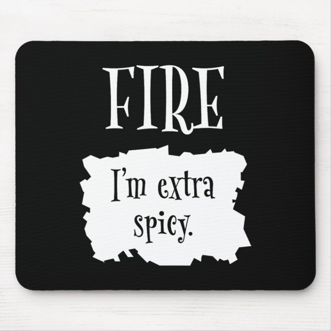 Fire Hot Packet Halloween Taco I'm Extra Spicy Cos Mouse Mat (Front)