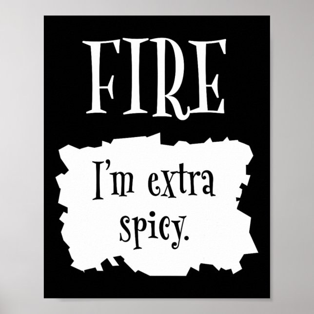 Fire Hot Packet Halloween Taco I'm Extra Spicy Cos Poster (Front)