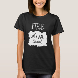 Fire Hot Packet Taco Get Sauced Halloween T-Shirt