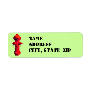 Fire Hydrant Address Labels