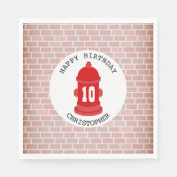 Fire Hydrant + Bricks Firefighter Birthday Party