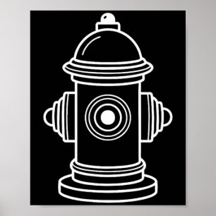Fire Hydrant Firefighter Fireman Lazy Halloween Poster
