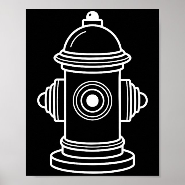 Fire Hydrant Firefighter Fireman Lazy Halloween Poster (Front)