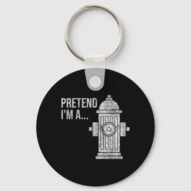 FIRE Hydrant Halloween Costume Pretend A FIRE Key Ring (Front)