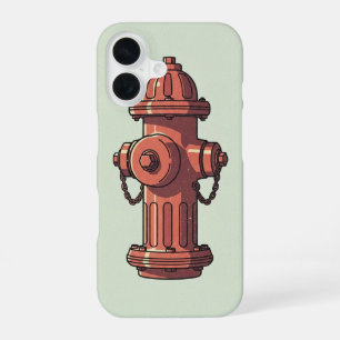 Fire Hydrant Minimal iPhone 16 Case