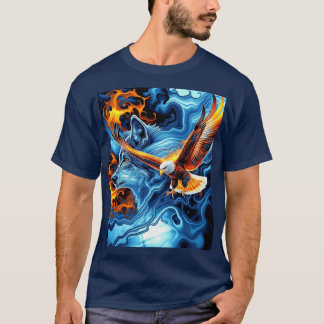 Fire & Ice Eagle & Wolf T-Shirt