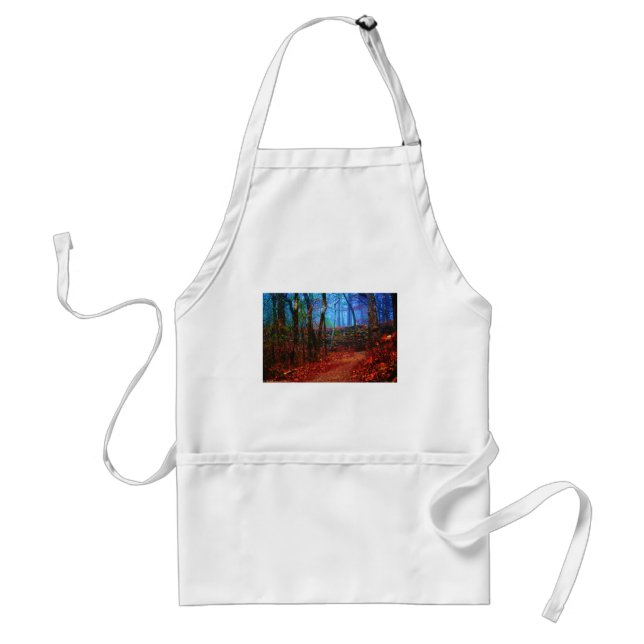 Fire & Ice Forest Oil Painting Gifts Apparel Standard Apron (Front)