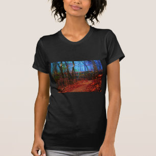 Fire & Ice Forest Oil Painting Gifts Apparel T-Shirt