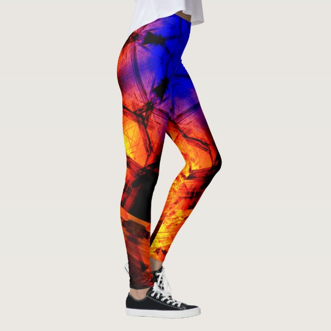 Fire&Ice Mandala Leggings (Right)