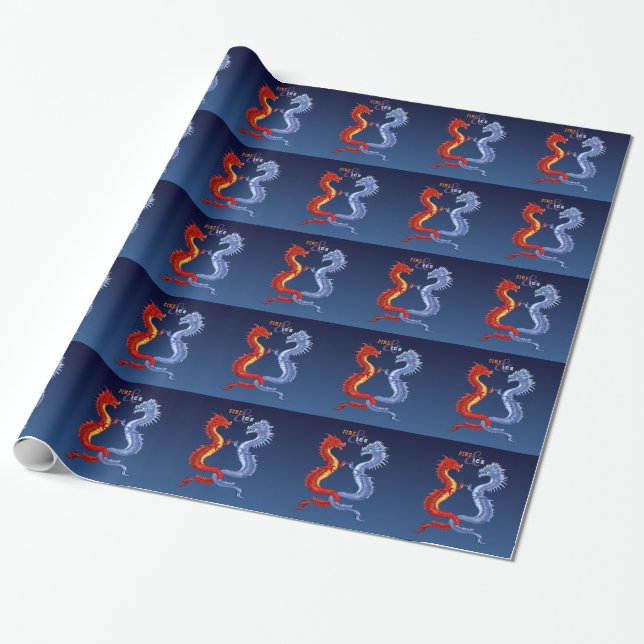 FIRE & ICE WRAPPING PAPER (Unrolled)