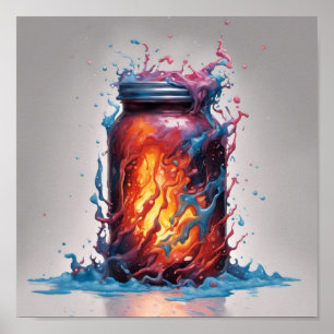 Fire in a jar poster