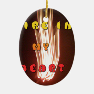 Fire in My Heart Art Print Ceramic Tree Decoration