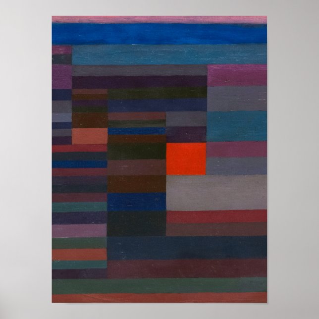 Fire in the Evening by Paul Klee Poster (Front)