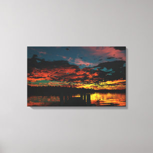 Fire in the Sky Canvas Print