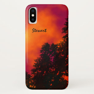 Fire in the Sky Personalised iPhone X Case