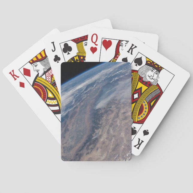 Fire In Yosemite National Park & Stanislaus Forest Playing Cards (Back)