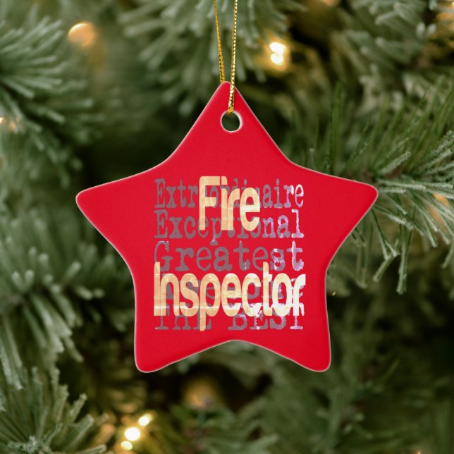 Fire Inspector Extraordinaire Ceramic Tree Decoration (Tree)