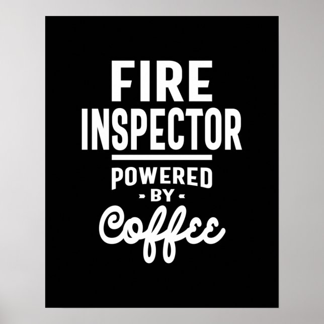 Fire Inspector Job Title Gift Poster (Front)