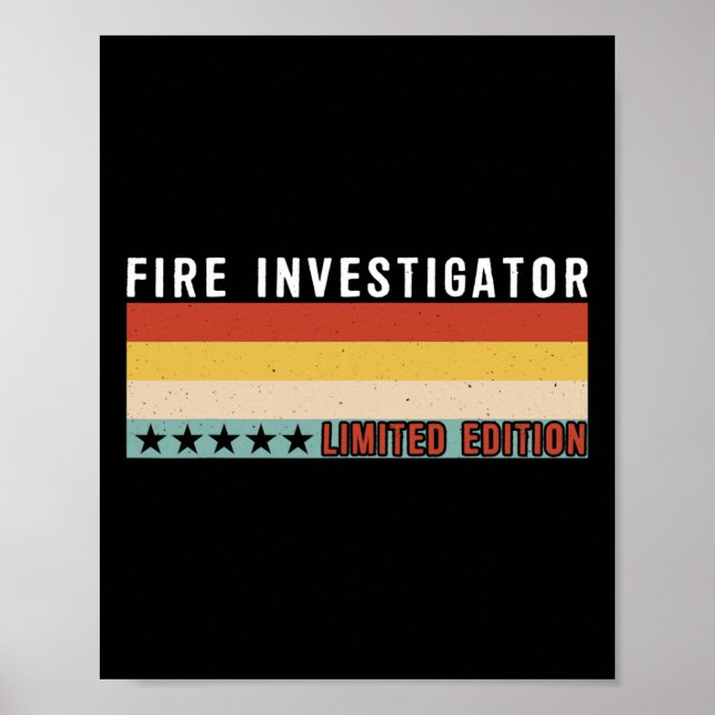 Fire Investigator Job Title Profession Worker Appr Poster (Front)