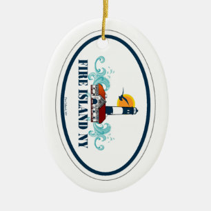 Fire Island. Ceramic Tree Decoration