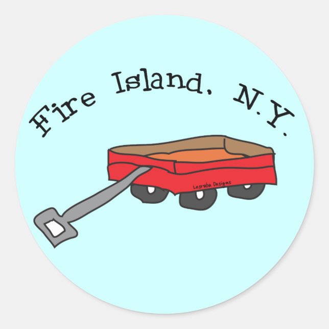 Fire Island Classic Round Sticker (Front)