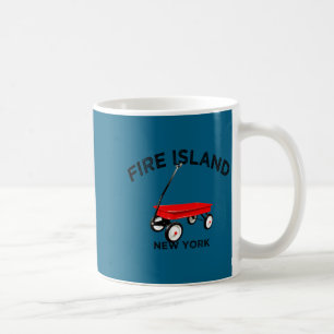 Fire Island Large Version Red Wagon Long Island Ny Coffee Mug