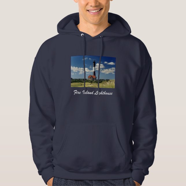 Fire Island Lighthouse Adult  Hoodie Sweatshirt (Front)