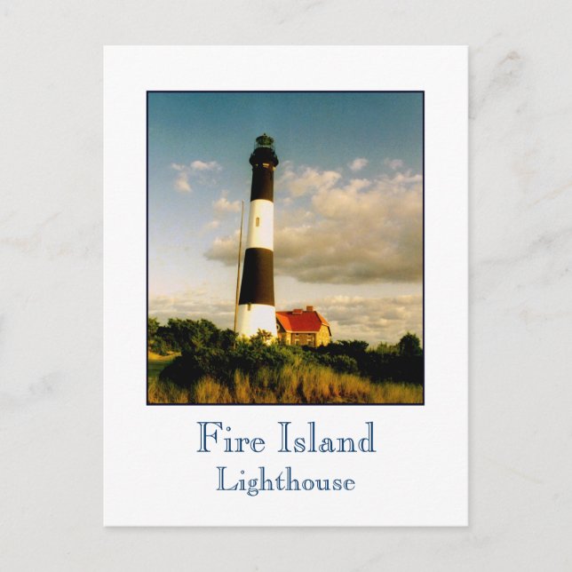 'Fire Island Lighthouse at Sunset' Postcard (Front)
