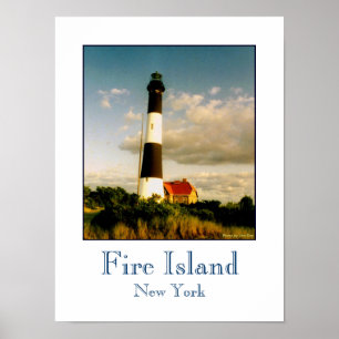 'Fire Island Lighthouse at Sunset' Poster