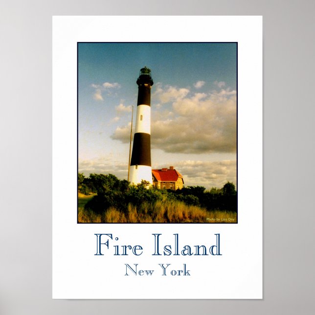 'Fire Island Lighthouse at Sunset' Poster (Front)