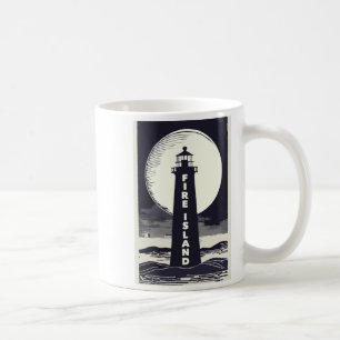Fire Island Lighthouse New York Moon  Coffee Mug
