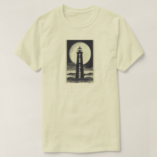 Fire Island Lighthouse New York Moon T-Shirt