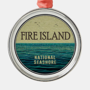 Fire Island National Seashore New York Ocean Birds Metal Tree Decoration