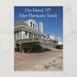 Fire Island NY after Hurricane Sandy 2012 Postcard