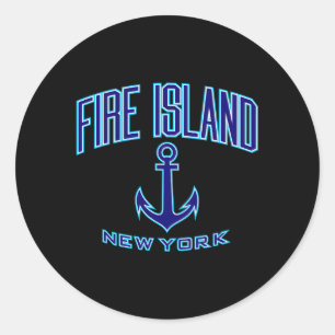 Fire Island Ny For Classic Round Sticker